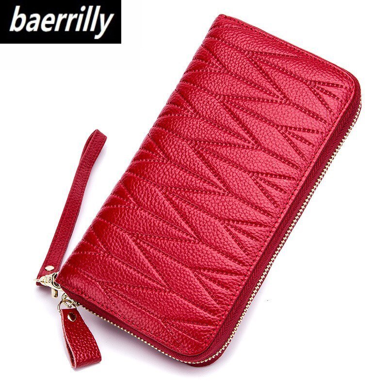 RFID Anti-theft Luxury Women Genuine Leather Wallet